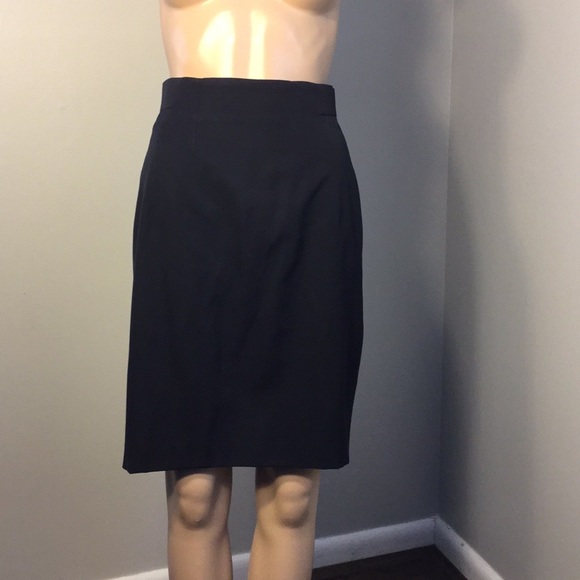 ESCADA ‘LAUREL’ BLACK WOOL KNIT LUXURY MIDI SKIRT - Picture 1 of 7